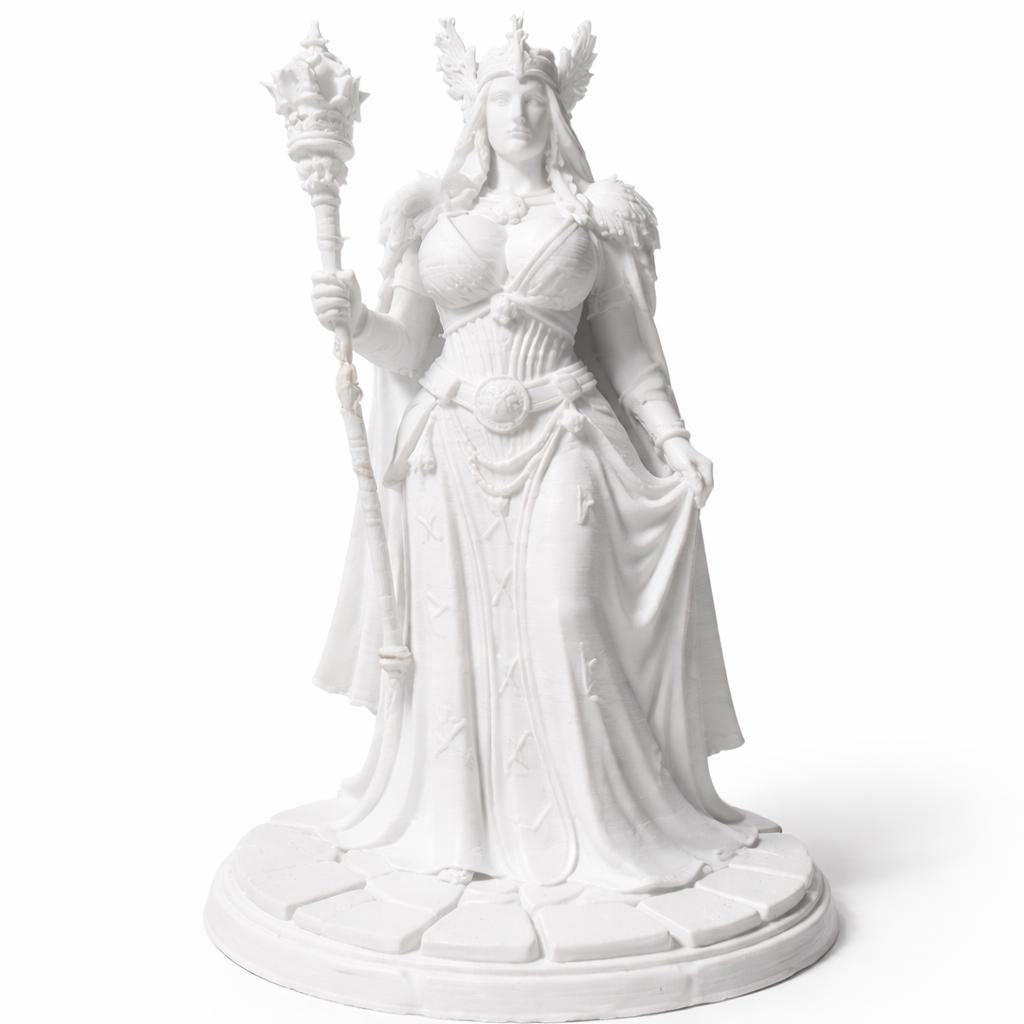 Norse Goddess Frigg Statue, White Divine Feminine Altar Decor, Nordic Mythology Home Statue