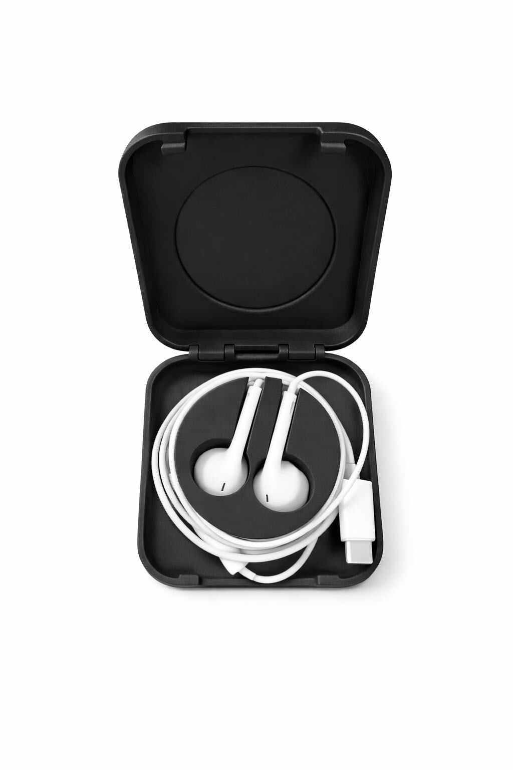 Compact Earpod Case, Tangle-Free Wired Earphone Holder, Travel Organizer