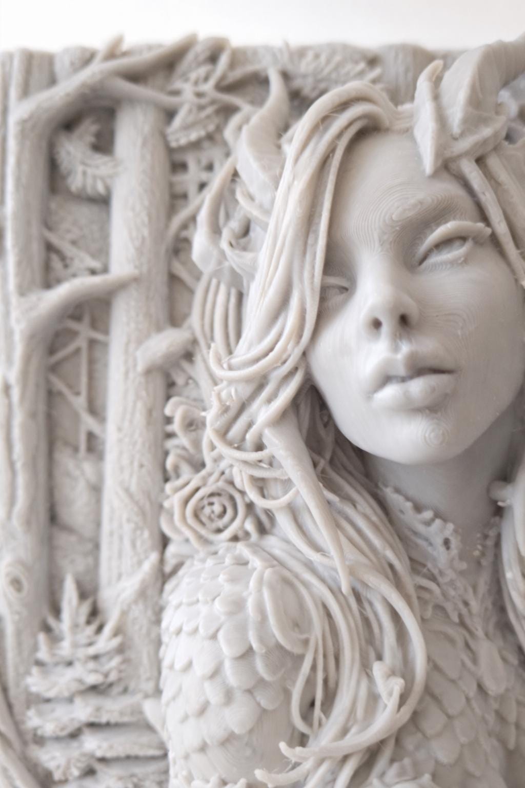 Forest Goddess Sculpture, Mythical Woman Figure, Nature Spirit Statue