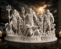 Greek Gods Statue Set: Zeus, Poseidon, Hades Mythology Sculpture – Gothic Home Decor