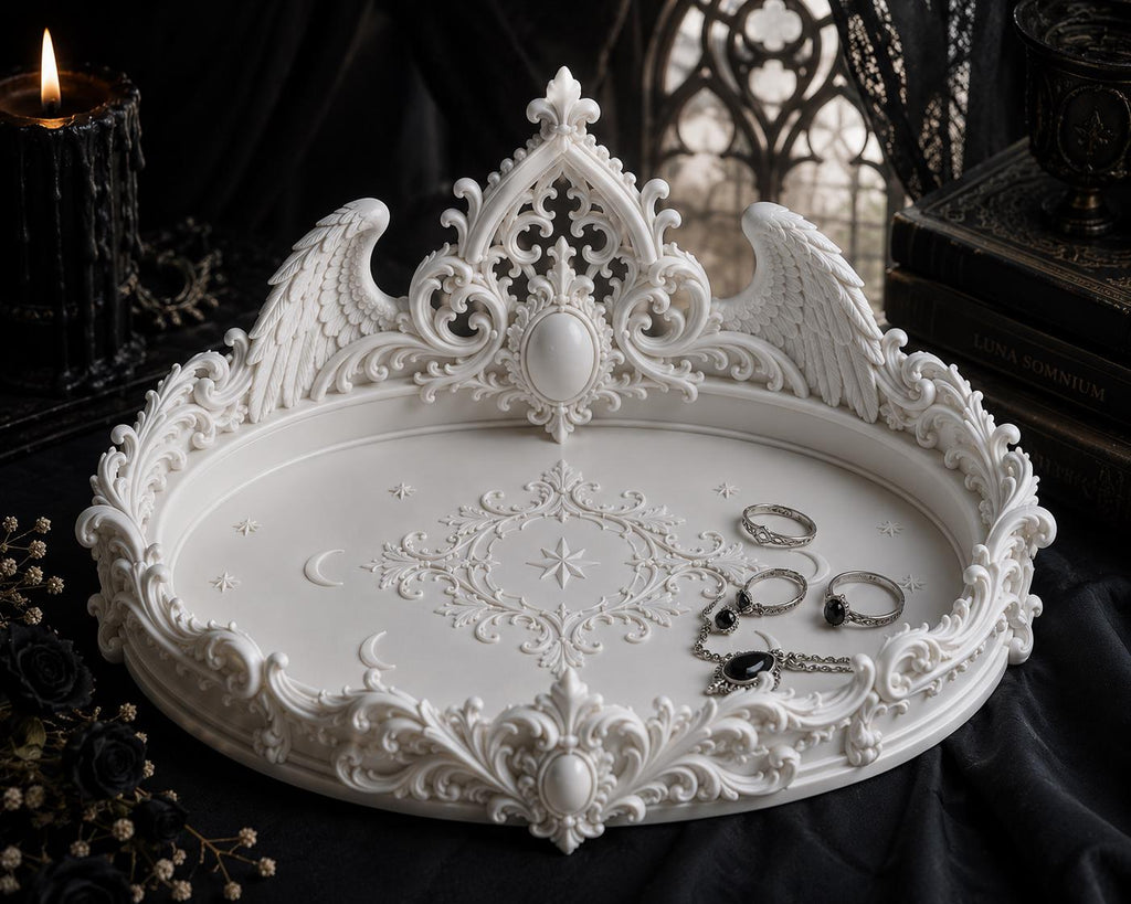 Gothic Altar Bowl, Crystal Holder, Witchy Home Decor, Key Organizer