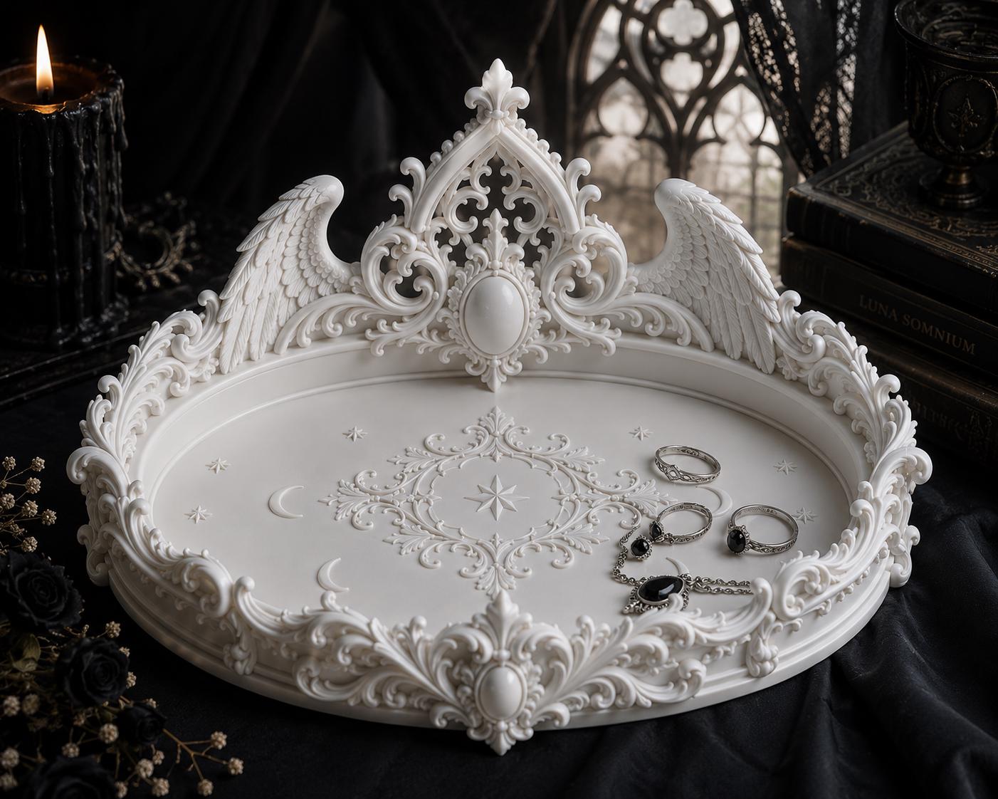 Gothic Altar Bowl, Crystal Holder, Witchy Home Decor, Key Organizer
