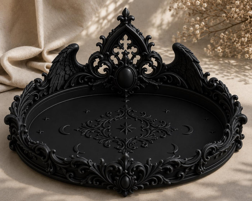 Gothic Altar Bowl, Crystal Holder, Witchy Home Decor, Key Organizer