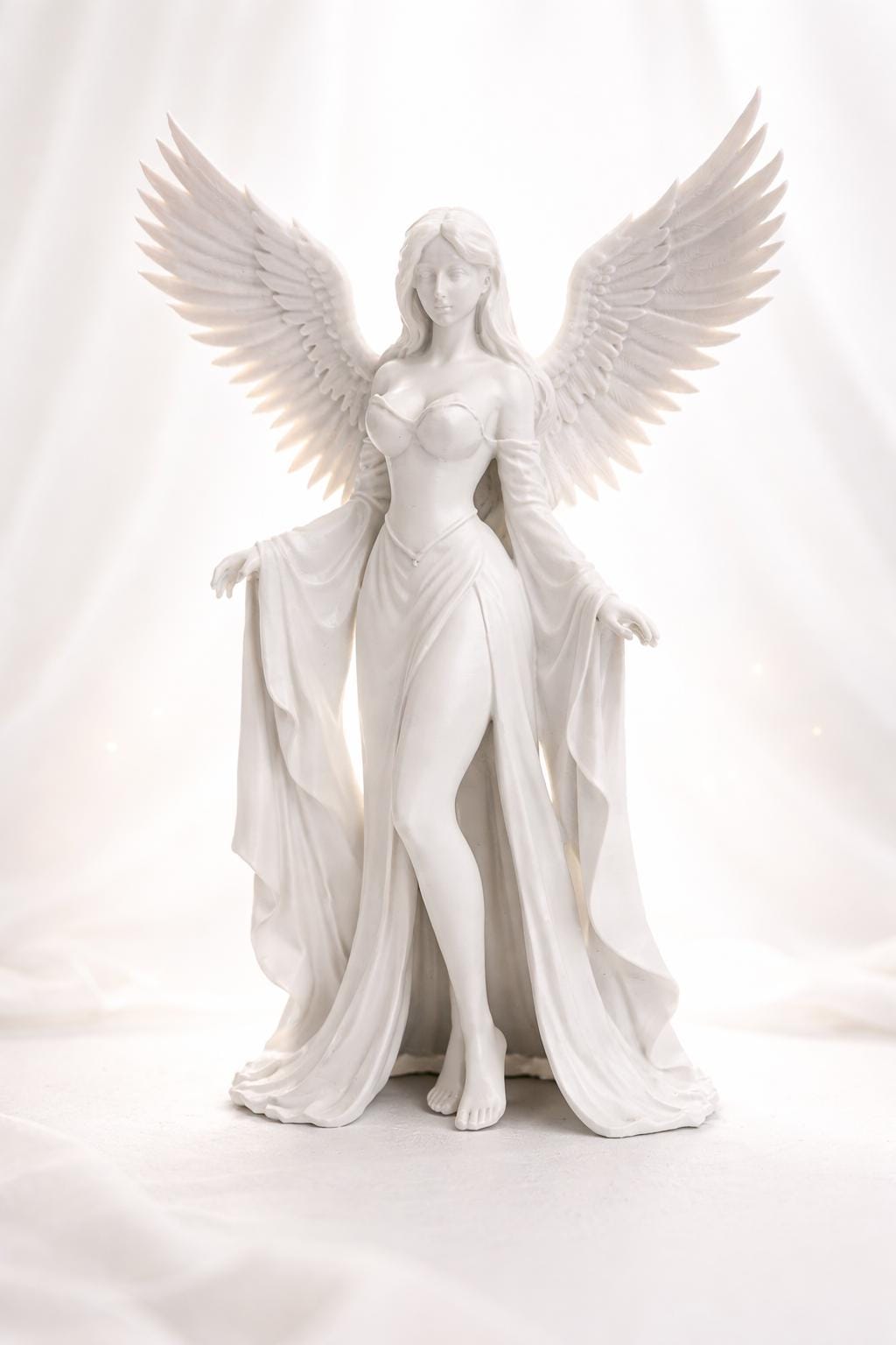 Divine Angel Statue, Heavenly Winged Sculpture, Spiritual Home Decor
