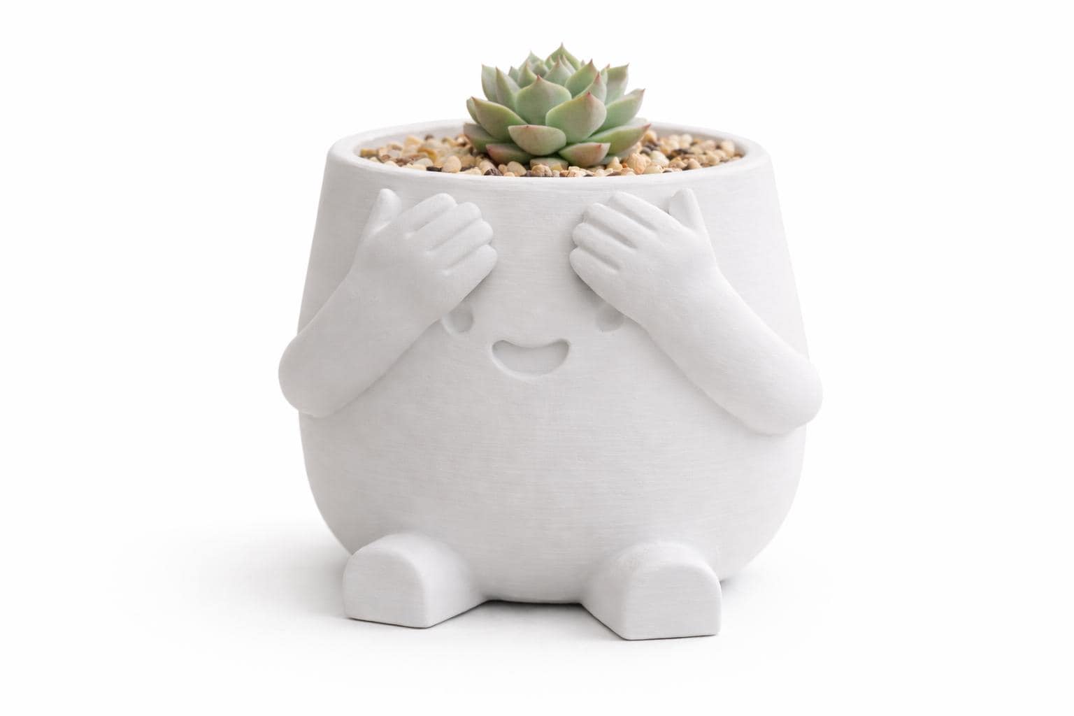 Peace & Peekaboo Planter Pot, Succulent Planters, Joyful Home Decor