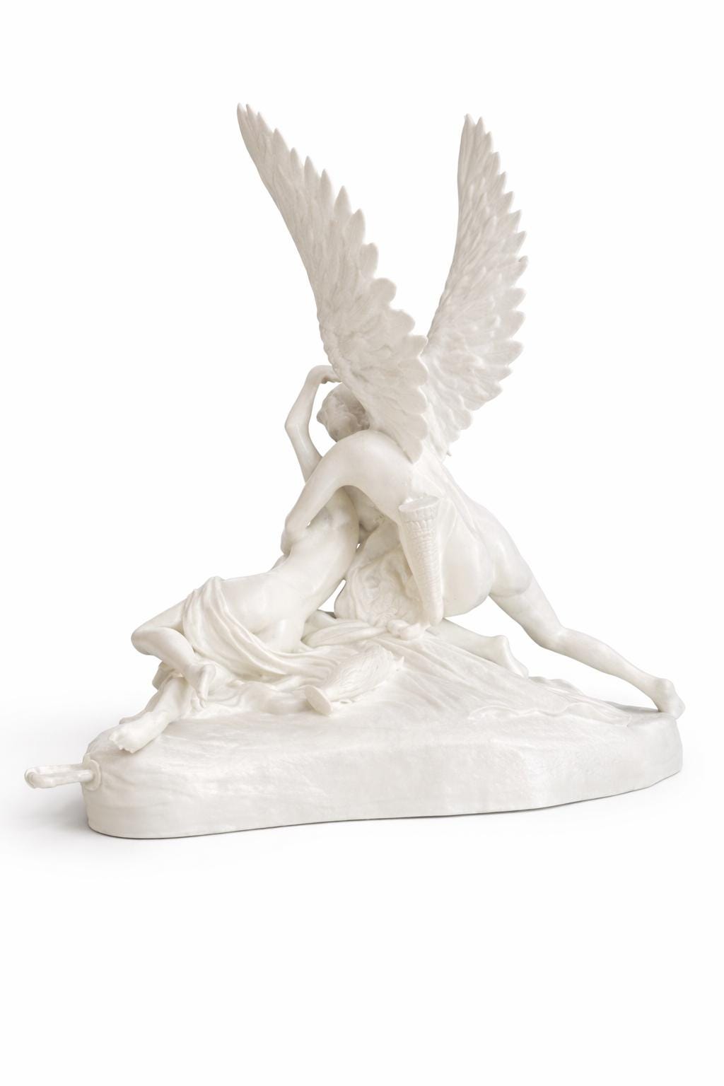 Cupid and Psyche Sculpture, Romantic Angelic Figure, Mythology Decor