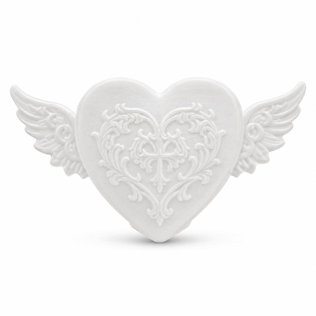 Gothic Angel Heart Jewelry Box, Winged Heart Trinket, Romantic Vanity Decor, Victorian Keepsake