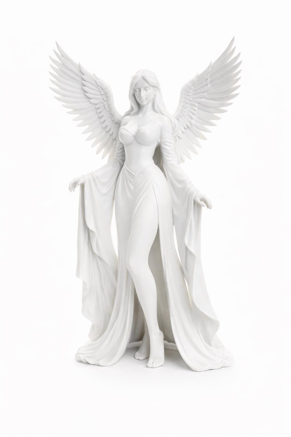Divine Angel Statue, Heavenly Winged Sculpture, Spiritual Home Decor
