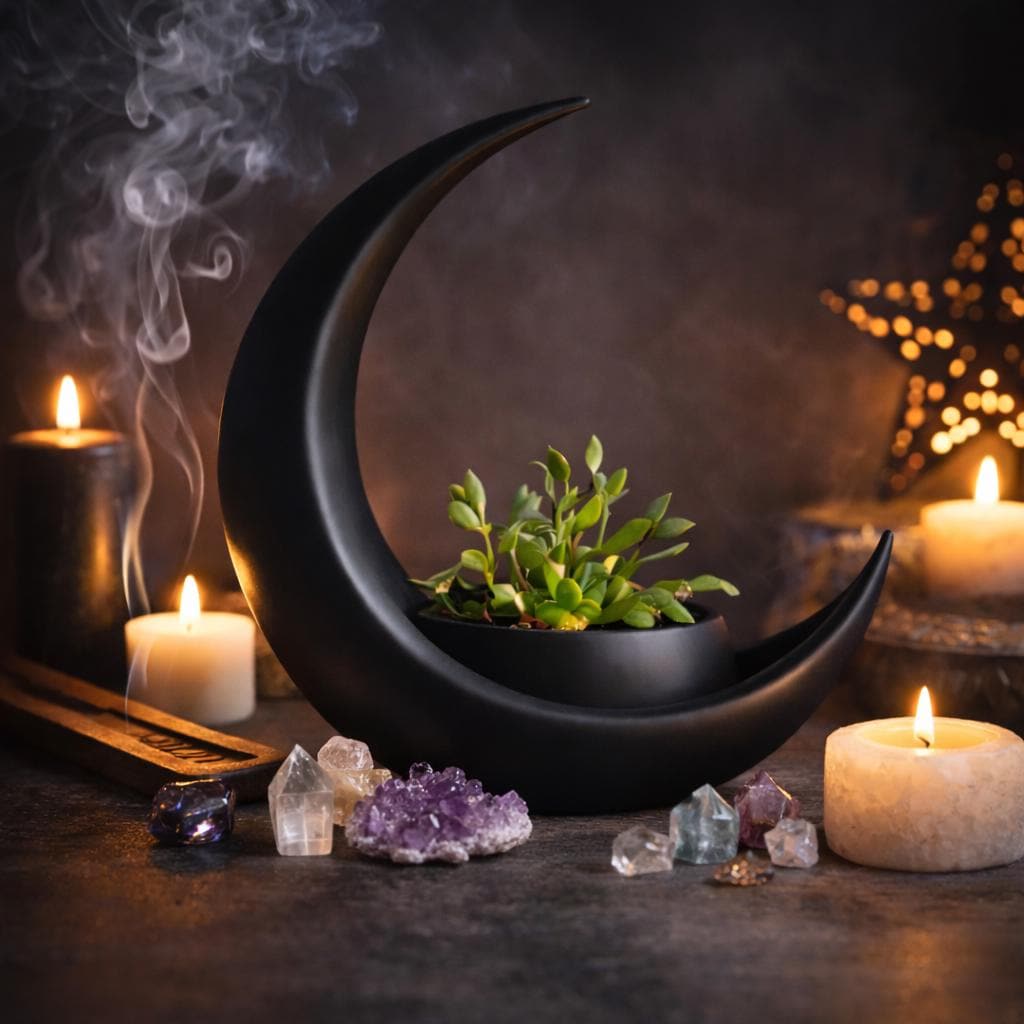 Crescent Moon Planter, Succulent Holder