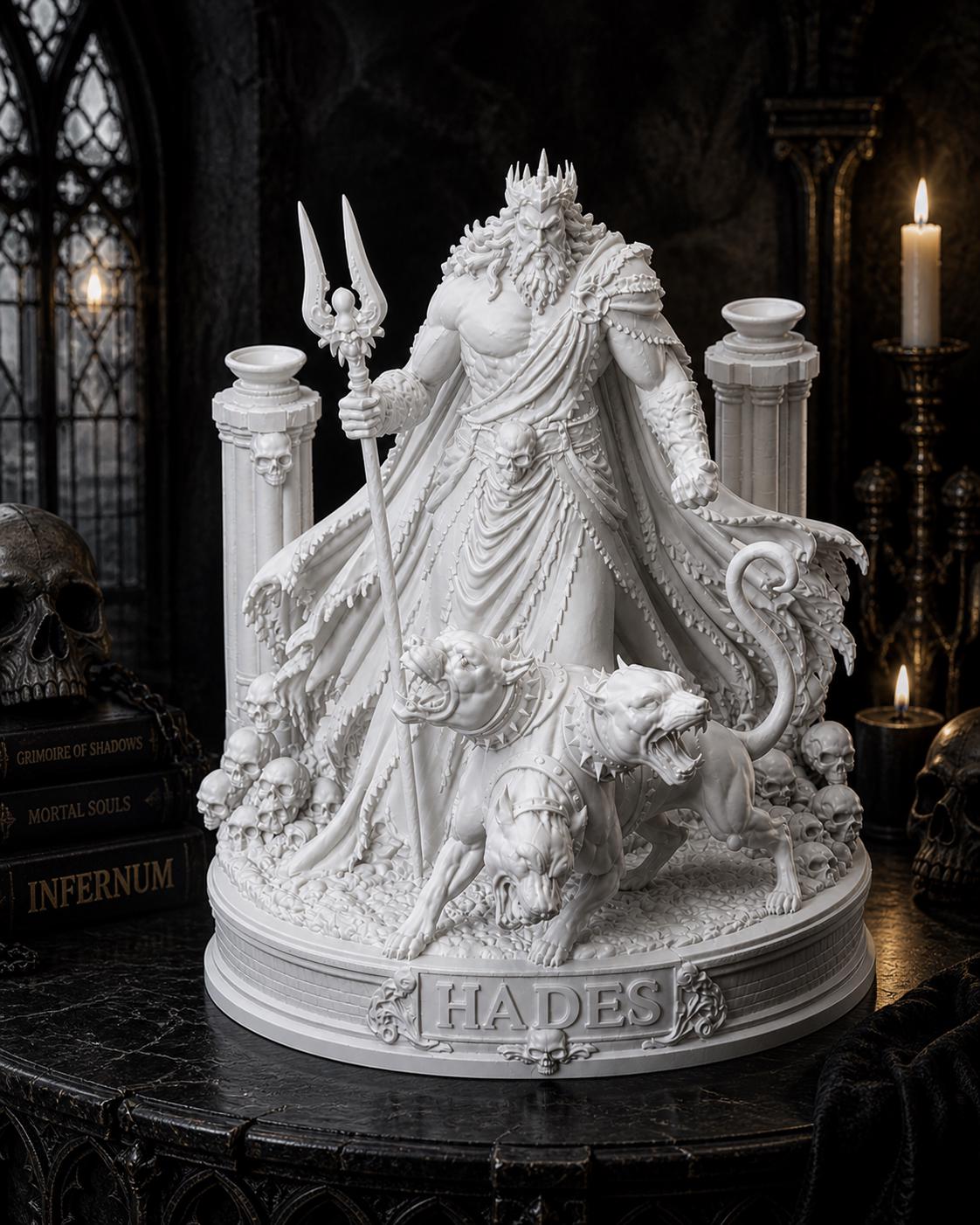 Hades Statue: Greek Mythology Underworld God Sculpture, Gothic Decor