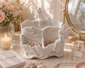 Fairy Jewelry Holder, White Marble Look Desk Organizer