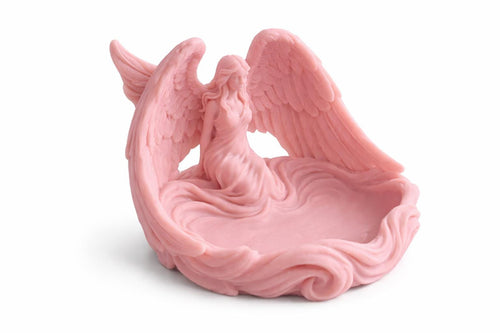 Angel Jewelry Holder Dish, Cottagecore Ring Trinket Tray, Serene Organizer