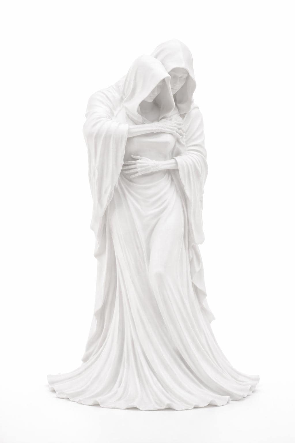Gothic Couple Sculpture, Grim Reaper Dark Empress Decor, Skeleton Lovers Gift