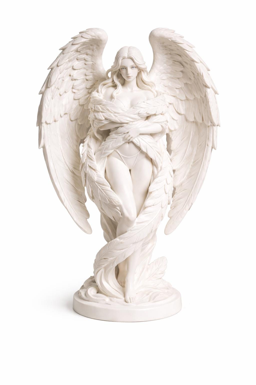 Gothic Angel Statue, Dark Fantasy Sculpture