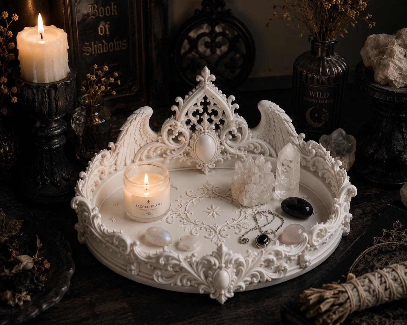 Gothic Altar Bowl, Crystal Holder, Witchy Home Decor, Key Organizer