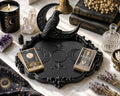 Gothic Raven Moon Tarot Tray, Triple Moon Altar Organizer, Witchy Jewelry Holder