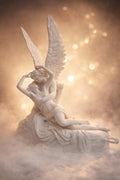 Cupid and Psyche Sculpture, Romantic Angelic Figure, Mythology Decor