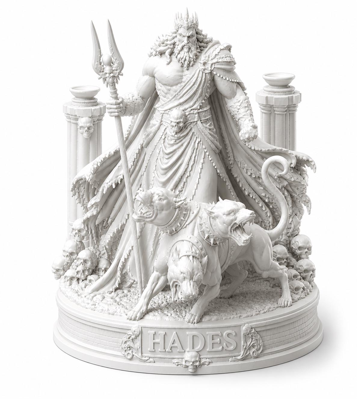 Hades Statue: Greek Mythology Underworld God Sculpture, Gothic Decor
