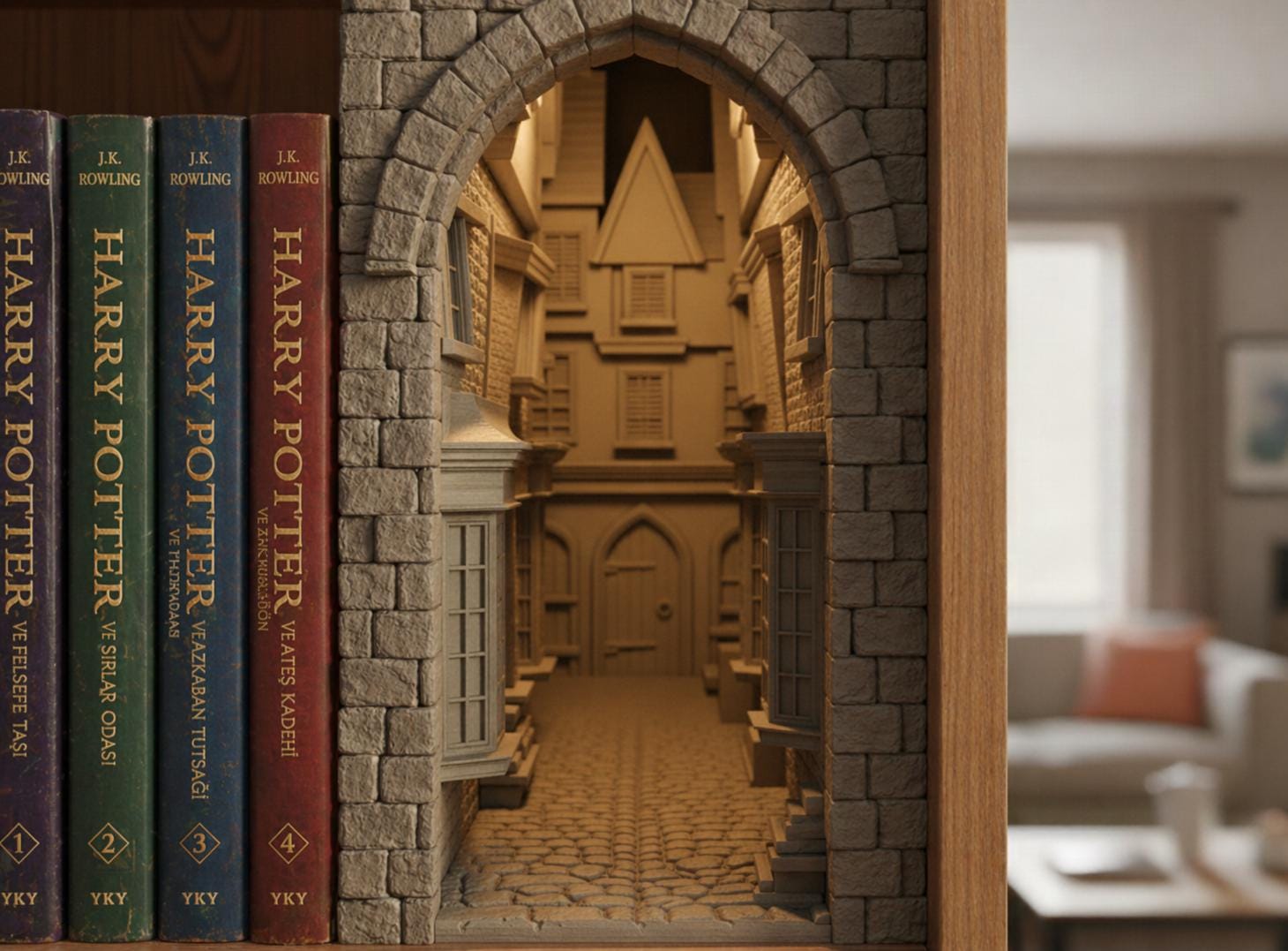 Wizard Alley Book Nook, Bookshelf Insert