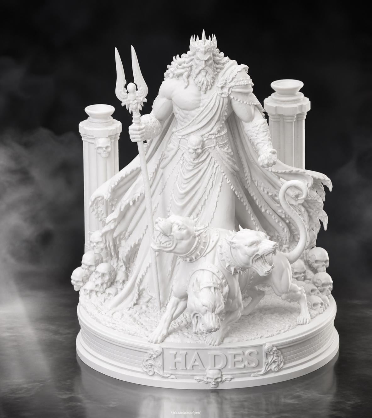 Hades Statue: Greek Mythology Underworld God Sculpture, Gothic Decor