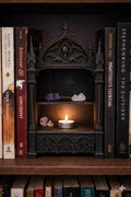 Gothic Book Nook Shelf Decor, Victorian Skull Altar Display, Dark Academia Witchy Home