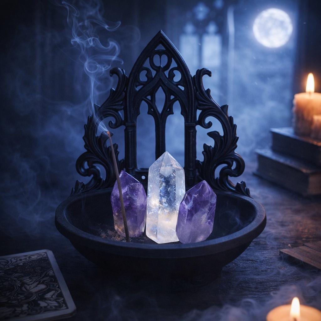 Gothic Altar Bowl, Crystal Holder, Witchy Home Decor, Key Organizer