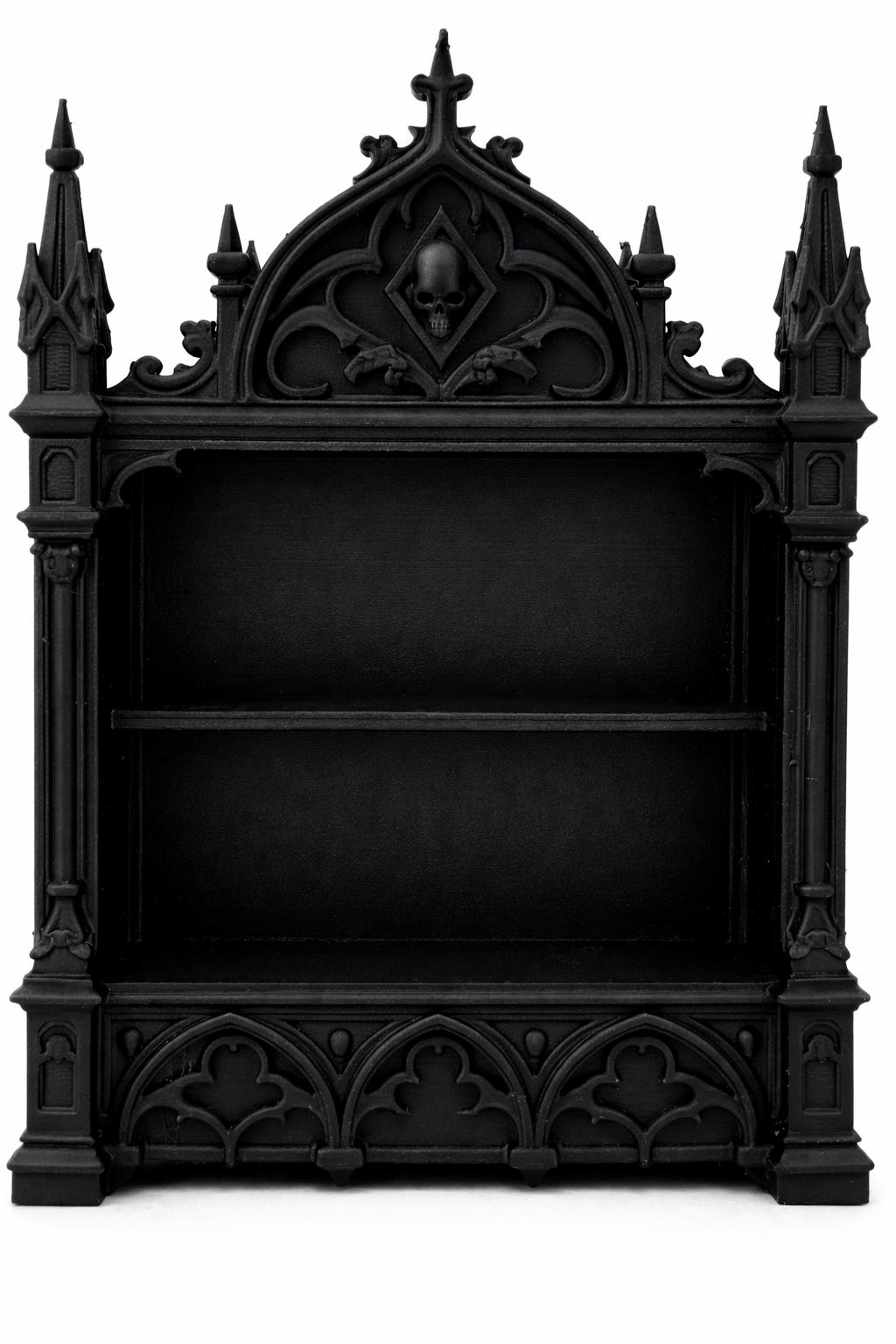 Gothic Book Nook Shelf Decor, Victorian Skull Altar Display, Dark Academia Witchy Home