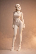 Anime Girl Figurine, Minimalist Sculpture, Desk Decor, Collectible Statue