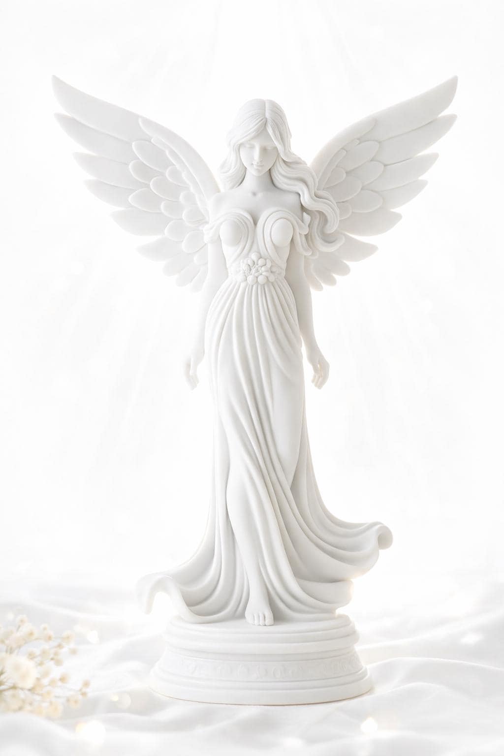 Fairy Angel Statue White Guardian Angel Figurine Spiritual