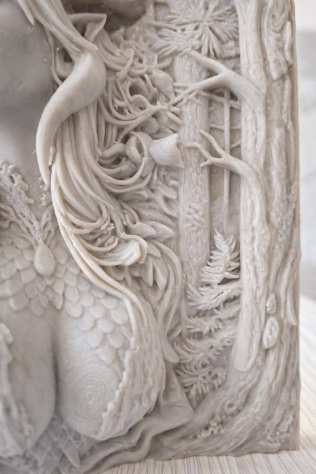 Forest Goddess Sculpture, Mythical Woman Figure, Nature Spirit Statue