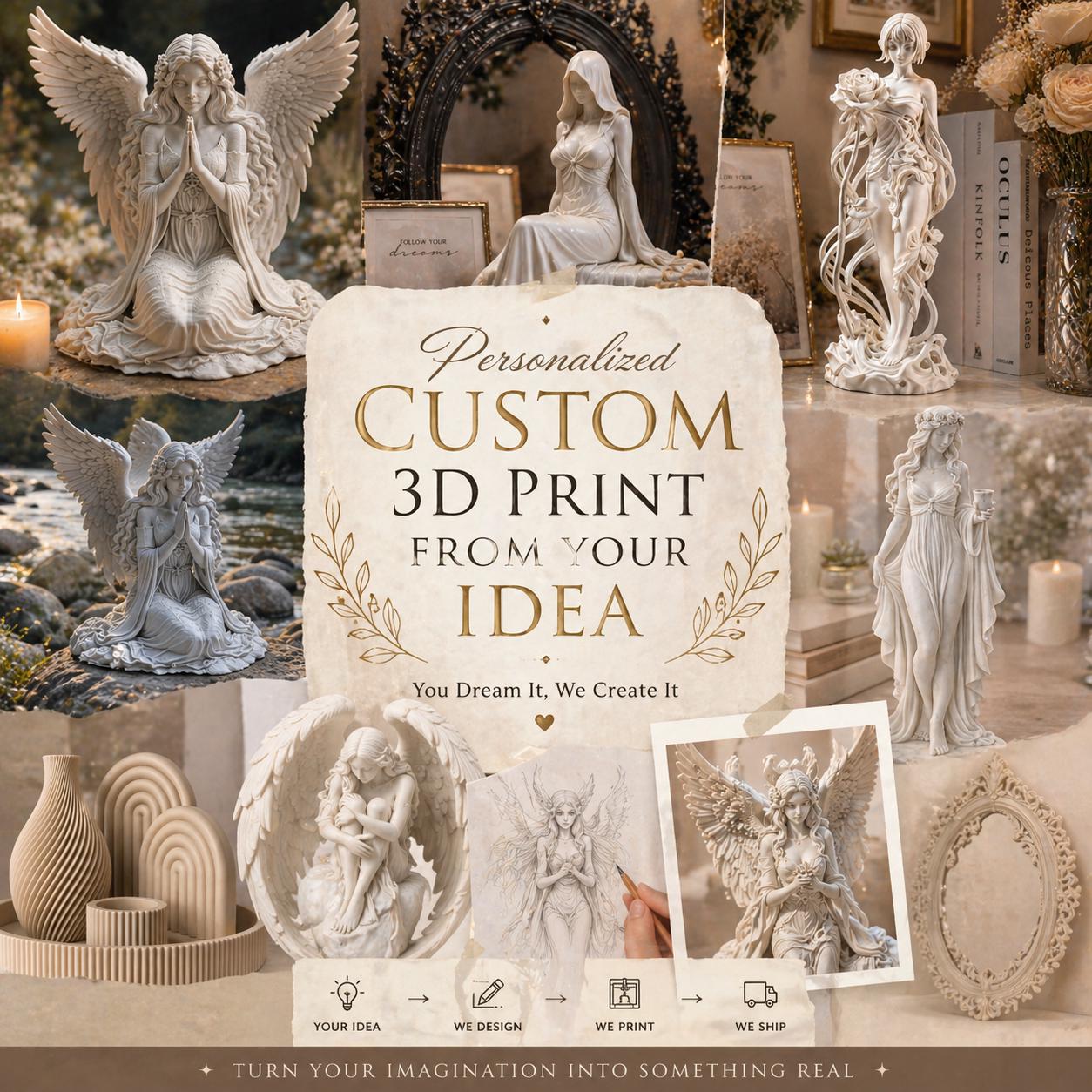 Custom 3D Print From Your Idea, Personalized Figurine & Decor, Turn Your Imagination Into Reality