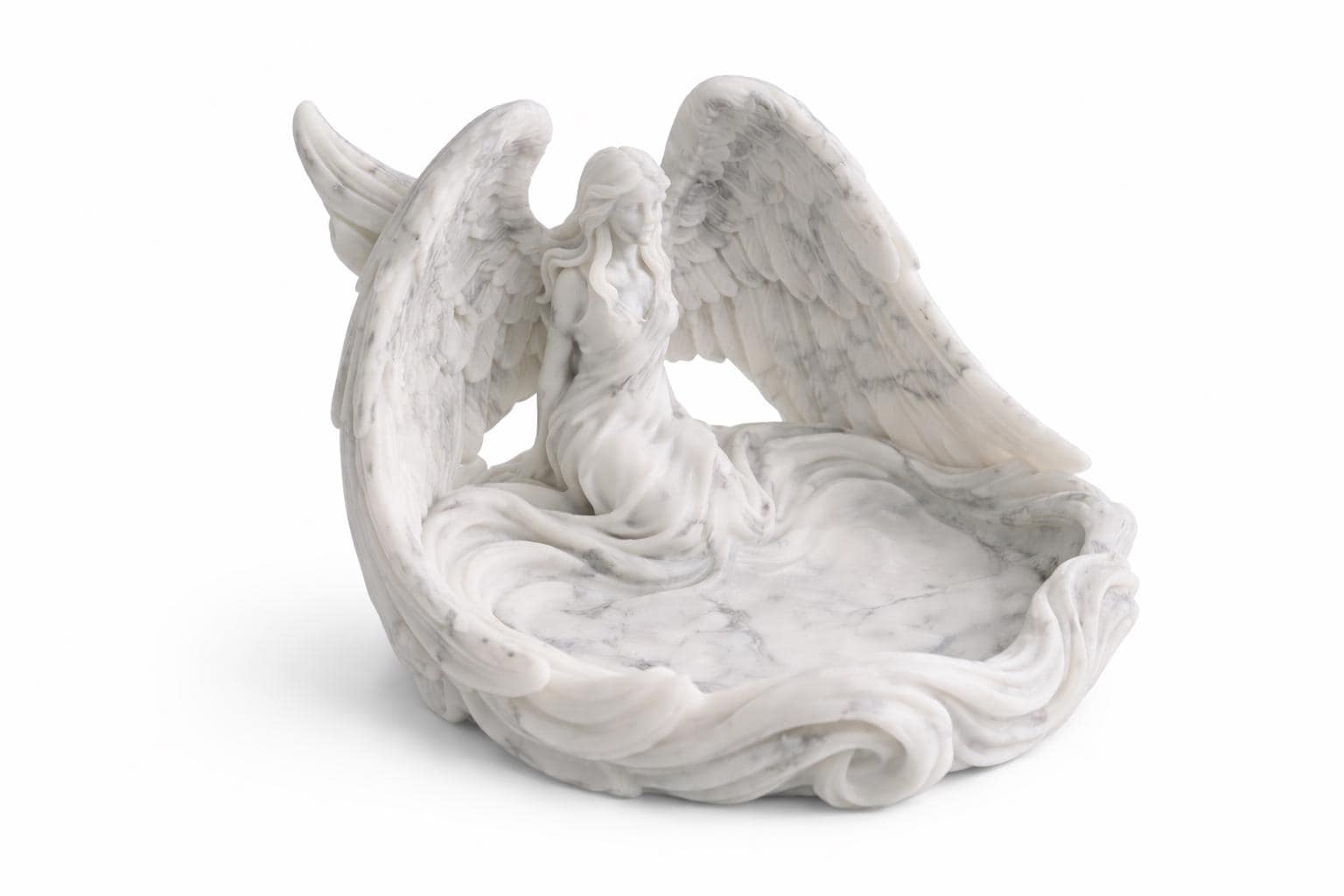 Angel Jewelry Holder Dish, Cottagecore Ring Trinket Tray, Serene Organizer