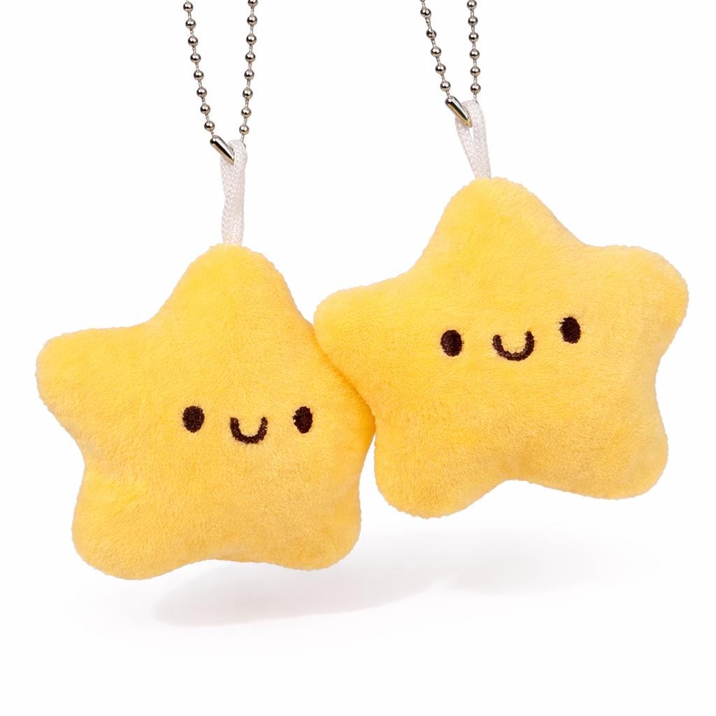 Y2K Plush Yellow Star Keychain – Kawaii Star Bag Charm — photo 2