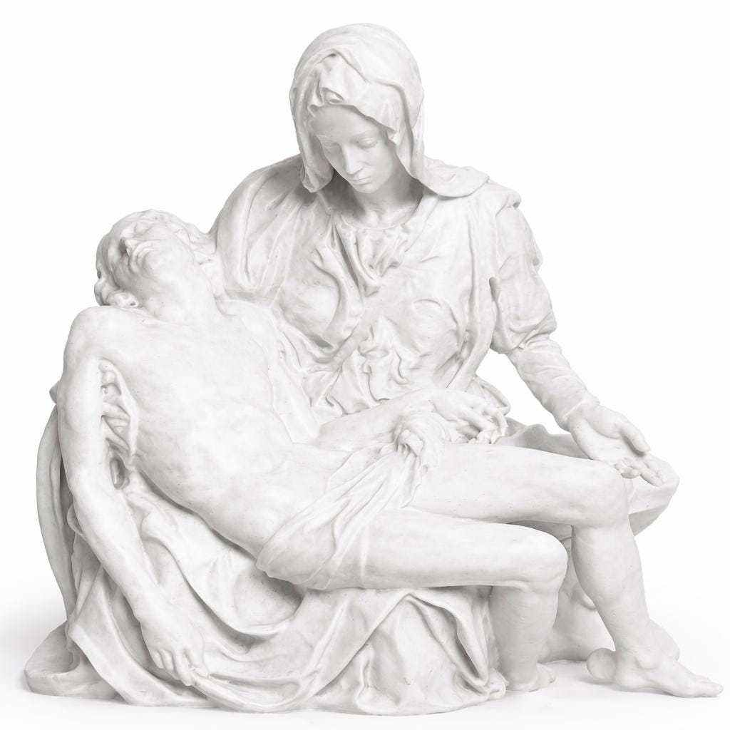 Michelangelo Pietà Sculpture, Virgin Mary Jesus Renaissance Replica, Catholic Decor — photo 2