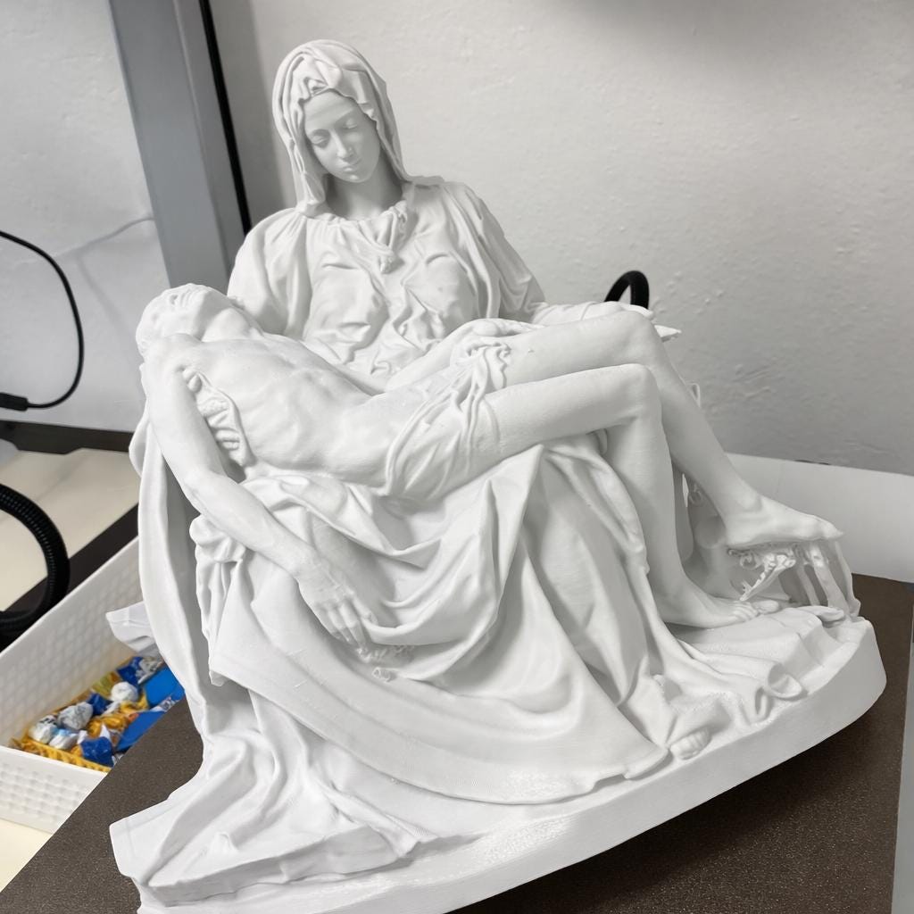 Michelangelo Pietà Sculpture, Virgin Mary Jesus Renaissance Replica, Catholic Decor