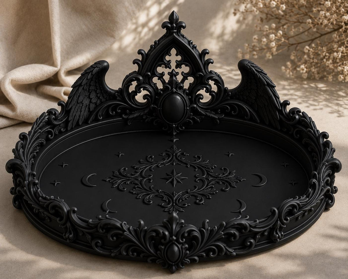 Gothic Altar Bowl, Crystal Holder, Witchy Home Decor, Key Organizer — photo 5