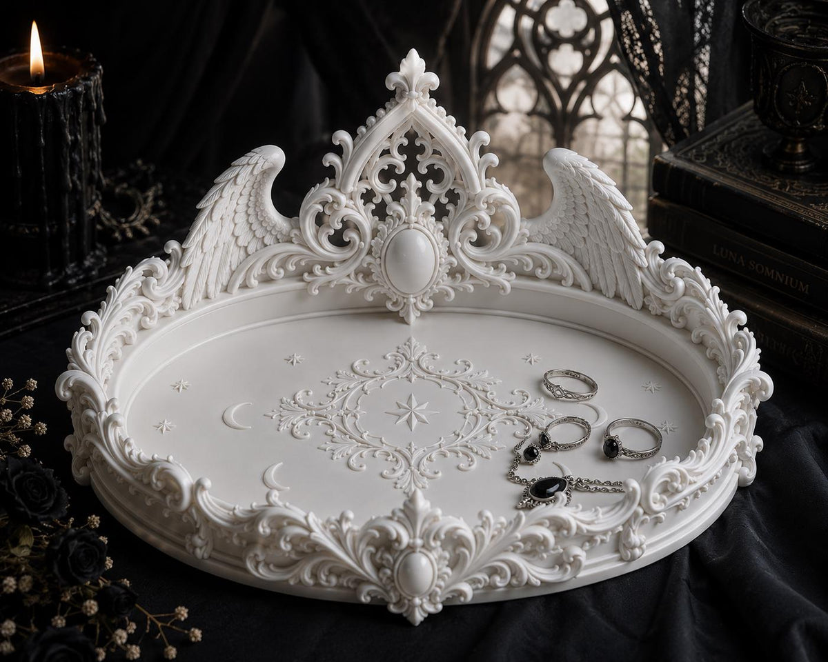 Gothic Altar Bowl, Crystal Holder, Witchy Home Decor, Key Organizer