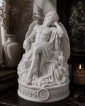 Hypnos Greek God Sculpture, Sleeping Angel, Dark Academia Mythology Figure