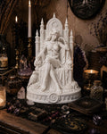 Lilith Statue on Throne – Gothic Goddess Altar Decor