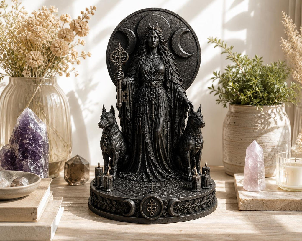 Hecate Statue – Triple Moon Goddess for a Witch Altar — photo 2