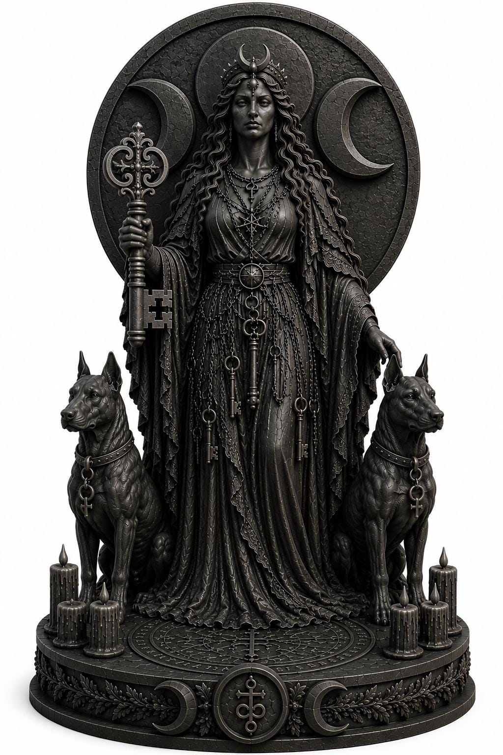 Hecate Statue – Triple Moon Goddess for a Witch Altar — photo 6