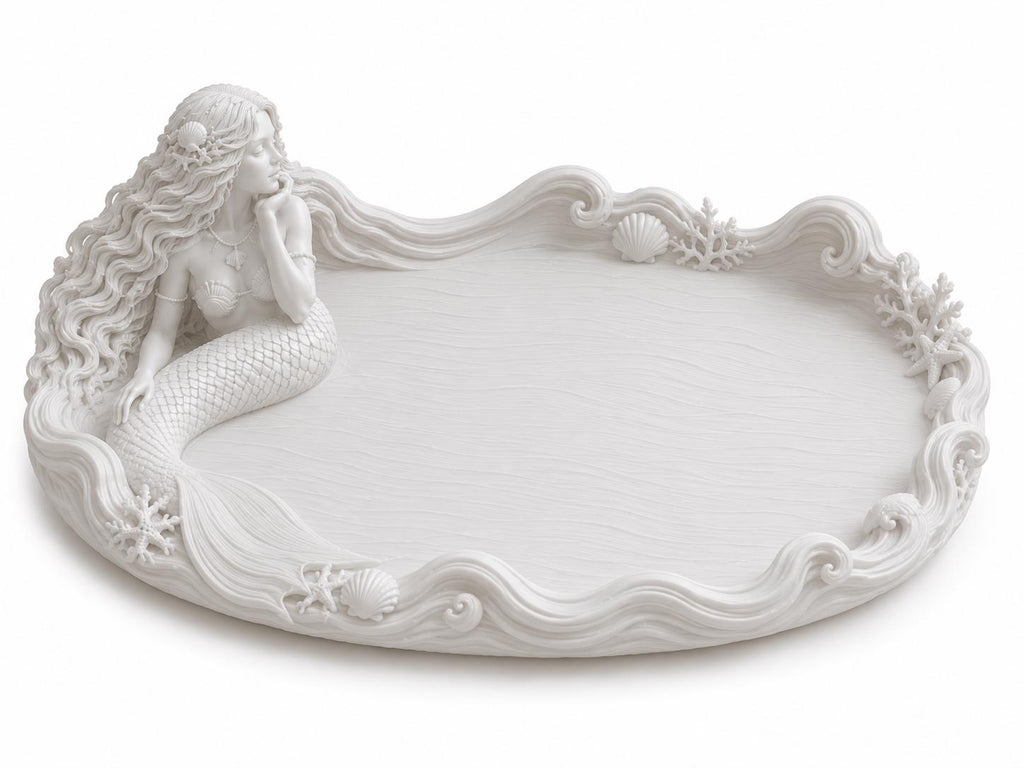 Mermaid Jewelry Tray, Coastal Vanity Decor, Seashell Accents — photo 3