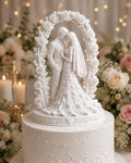 Wedding Cake Topper – Romantic Bride and Groom Figurine