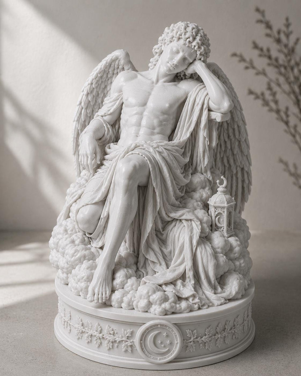 Hypnos Greek God Sculpture, Sleeping Angel, Dark Academia Mythology Figure — photo 3