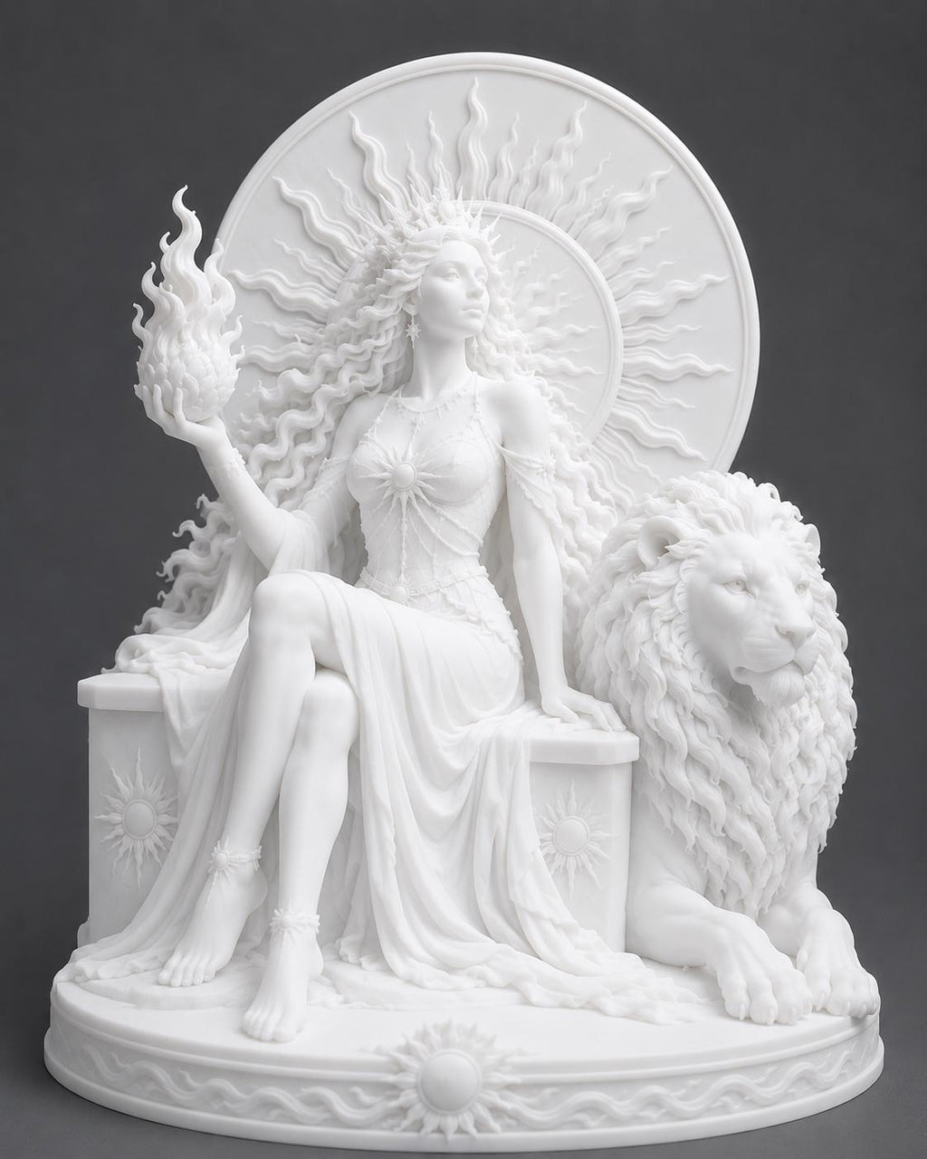 Leo Zodiac Statue – Fire Goddess Sculpture — photo 3