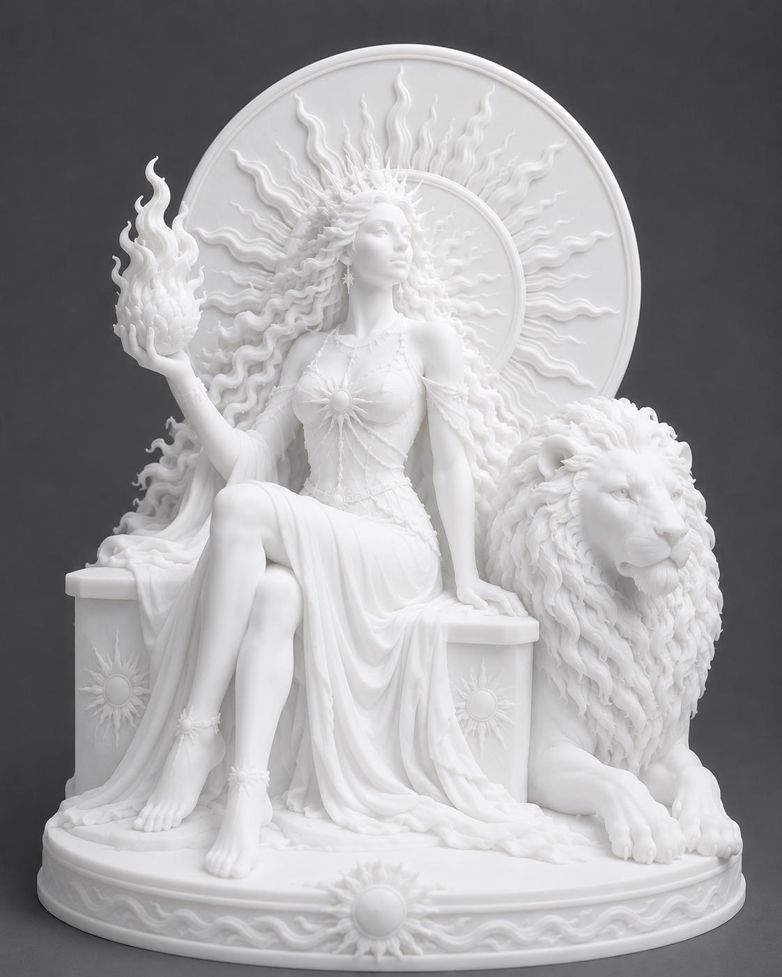 Leo Zodiac Statue – Fire Goddess Sculpture — photo 3