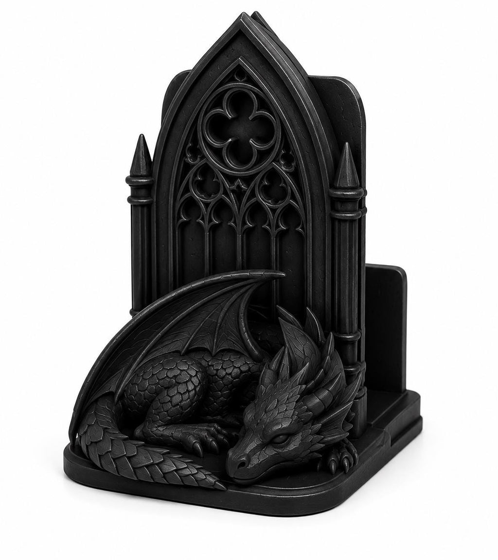 Gothic Dragon Bookmark Holder, Dark Academia Bookshelf Decor, Fantasy Reader Accessory — photo 5