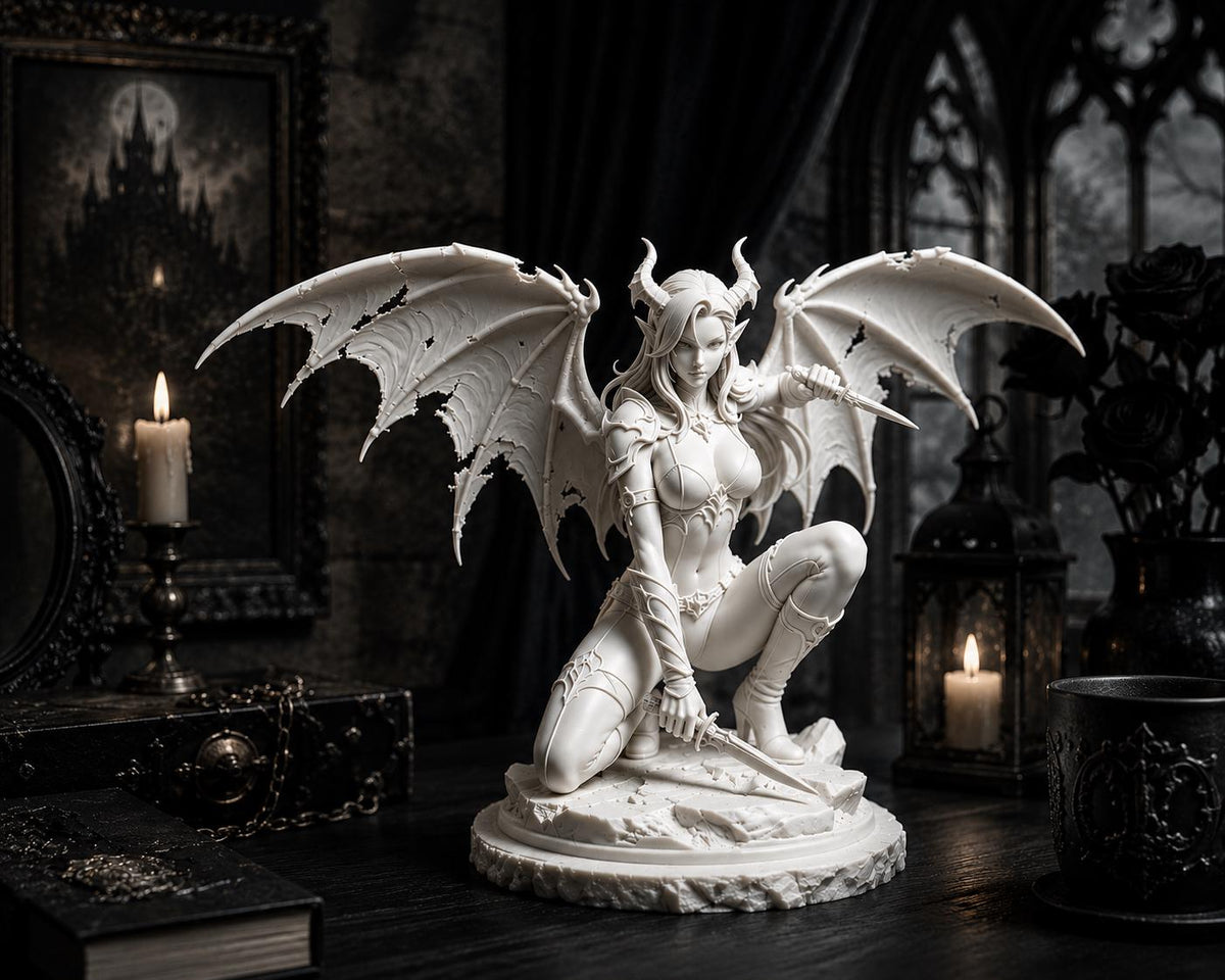 Gothic Demon Statue, Dark Fantasy Sculpture — photo 3