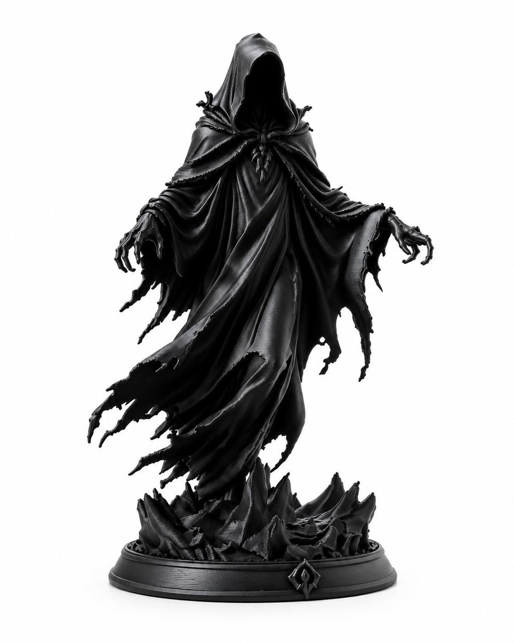 Grim Reaper Statue, Gothic Dark Fantasy Sculpture, Horror Shelf Decor — photo 3