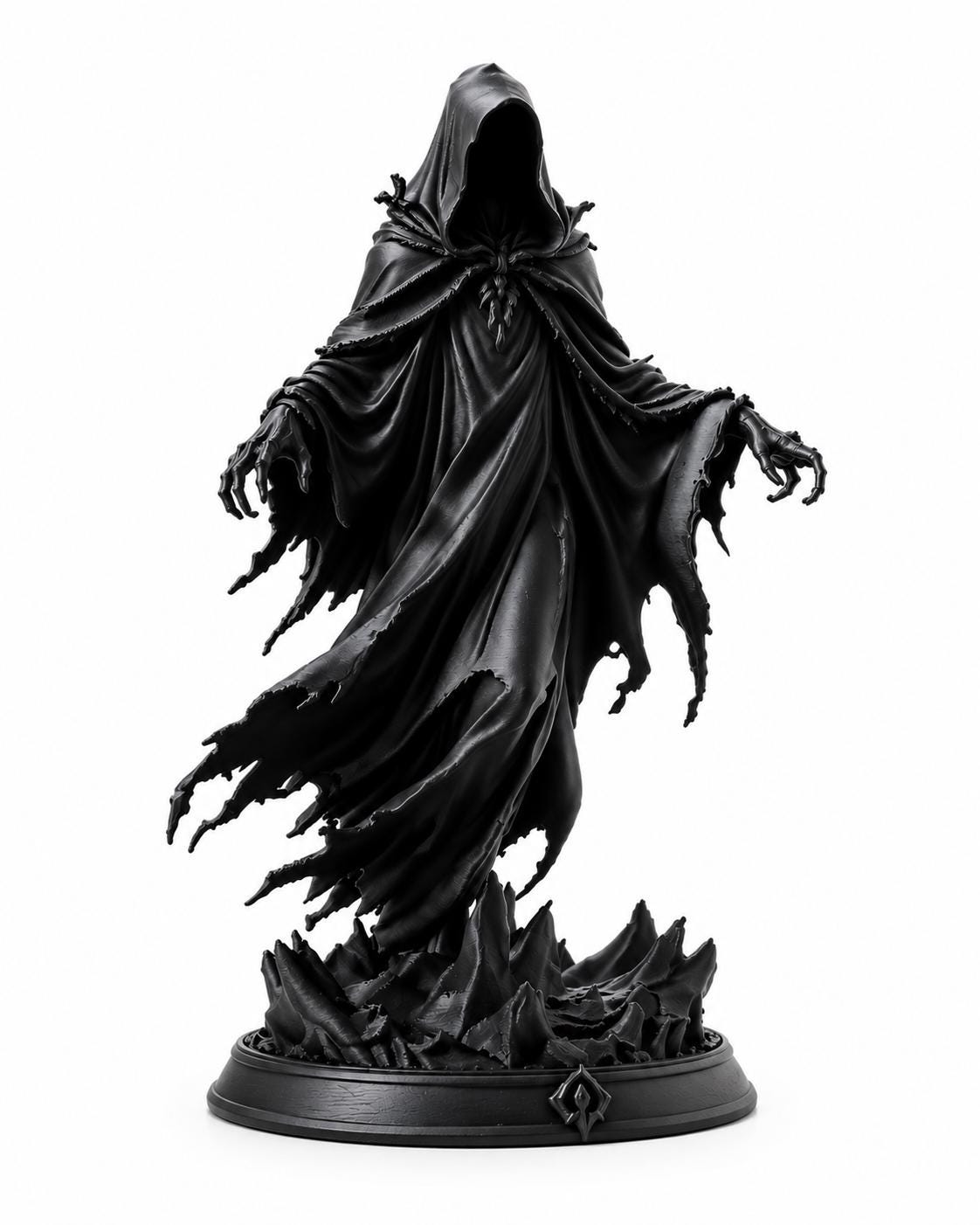 Grim Reaper Statue, Gothic Dark Fantasy Sculpture, Horror Shelf Decor — photo 3